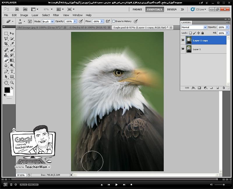 آموزش فتوشاپ سی اس 5  ( Photoshop CS5 ) ویژه طراحی گرافیک و گرافیست ها ( درس شانزدهم ) ( بخش اول ) &ndash; آشنایی با فیلتر ها و دسته بندی های مختلف آنها ، نحوه عملکرد و چگونگی استفاده از آنها در فتوشاپ و طرح های گرافیکی - مدرس : استاد سعید فدایی ( تیچرمن ) گروه آموزشی پادشاه گرافیست ها-10