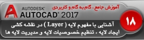 آموزش اتوکد 2017 ( Autocad 2017 ) نقشه کشی دو بعدی ( درس هجدهم ) – آشنایی با مفهوم لایه و لایه بندی کردن نقشه و ترسیم در لایه های ایجاد شده ، تنظیمات و مدیریت لایه ها 