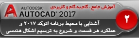 آموزش اتوکد 2017 ( Autocad 2017 ) نقشه کشی دو بعدی ( درس دوم ) – آشنایی با مخیط برنامه اتوکد 2017 و معرفی اجزاء و قسمت های مختلف آن و کاربرد معرفی فرمان های ( Ucs ) ، ( Ucs icon ) ، پاک کن ( Eraser ) ، پاره خط ( Line )