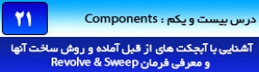 آموزش رویت آرکیتکچر 2016 ( Revit Architecture 2016 ) ( رویت آرشیتکت 2016 ) ( درس بیست و یکم ) - آشنایی با روش ساخت آبجکت ها و کامپوننت های مورد نظر و معرفی فرمان های چرخه تراشی ( Revolve ) و ( Sweep )